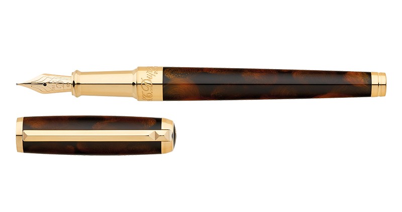 St Dupont Line D Collection  - St Dupont Line D Atelier Brown Fountain Pen 